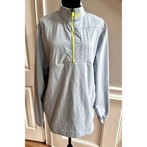 Men’s Adidas Ultimate365 Tour Wind.RDY Half-Zip Gray Golf Pullover Jacket - L